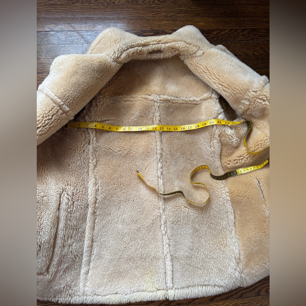 Saks Fifth Avenue brown shearling jacket coat Size 42 - Picture 15 of 17